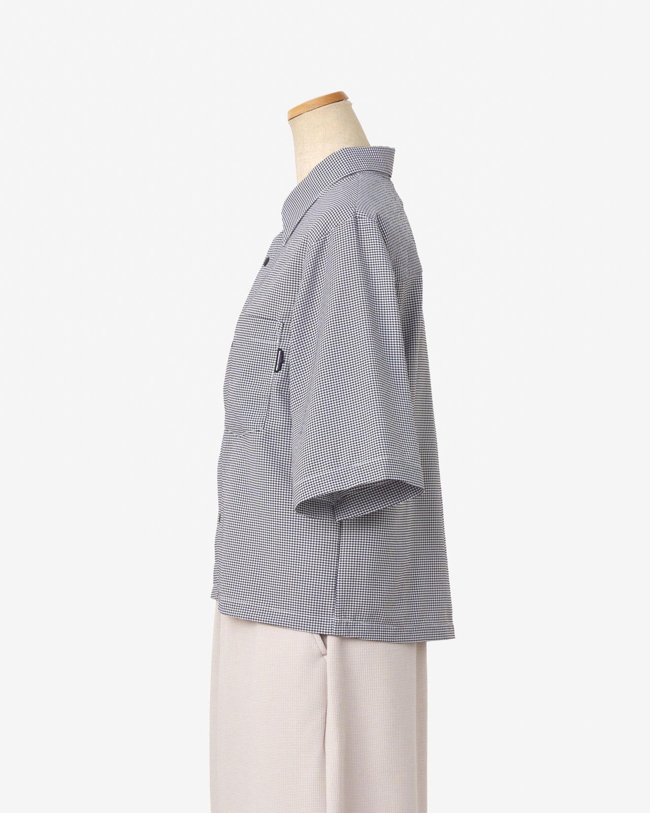 [L's]THREE QUARTER SLEEVE SHIRT HIGH AIR PERMEABILITY CHECK/スリークオータースリーブシャツ
