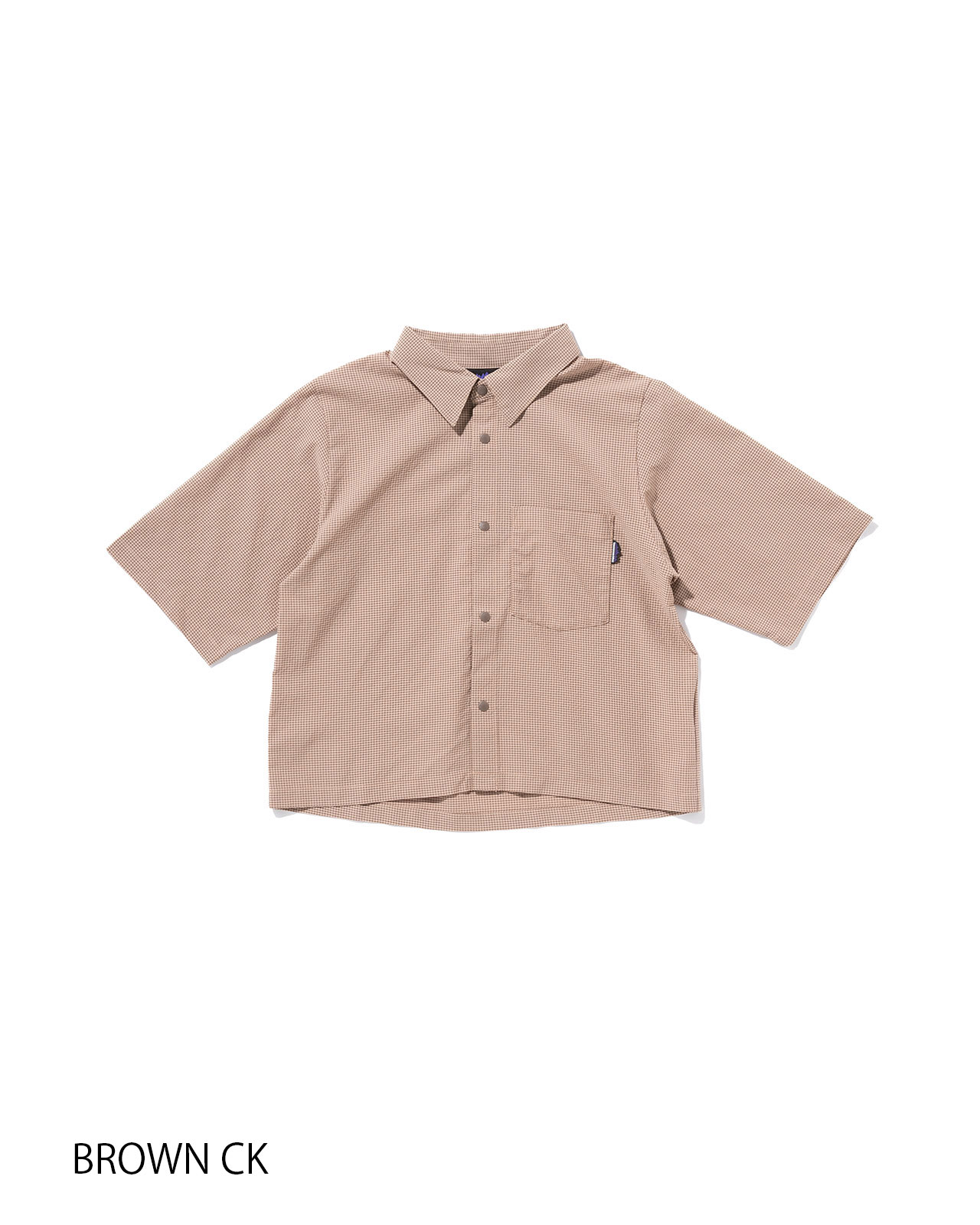 [L's]THREE QUARTER SLEEVE SHIRT HIGH AIR PERMEABILITY CHECK/スリークオータースリーブシャツ