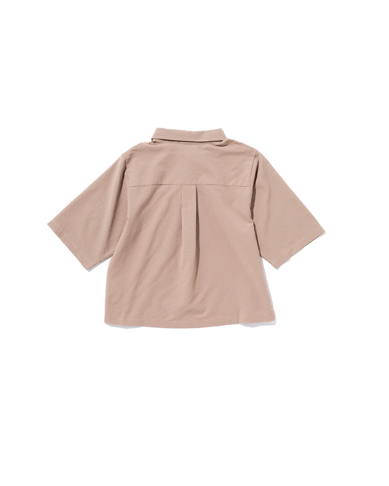 [L's]THREE QUARTER SLEEVE SHIRT HIGH AIR PERMEABILITY CHECK/スリークオータースリーブシャツ