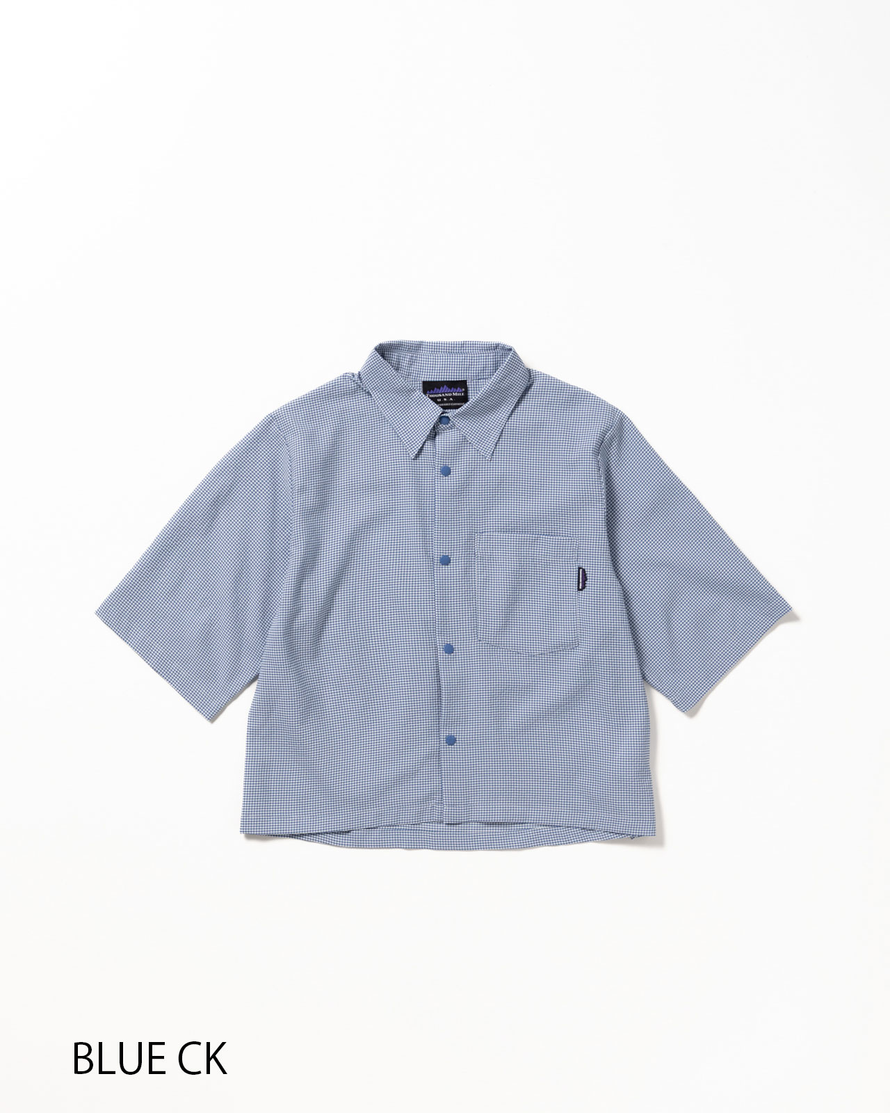 [L's]THREE QUARTER SLEEVE SHIRT HIGH AIR PERMEABILITY CHECK/スリークオータースリーブシャツ