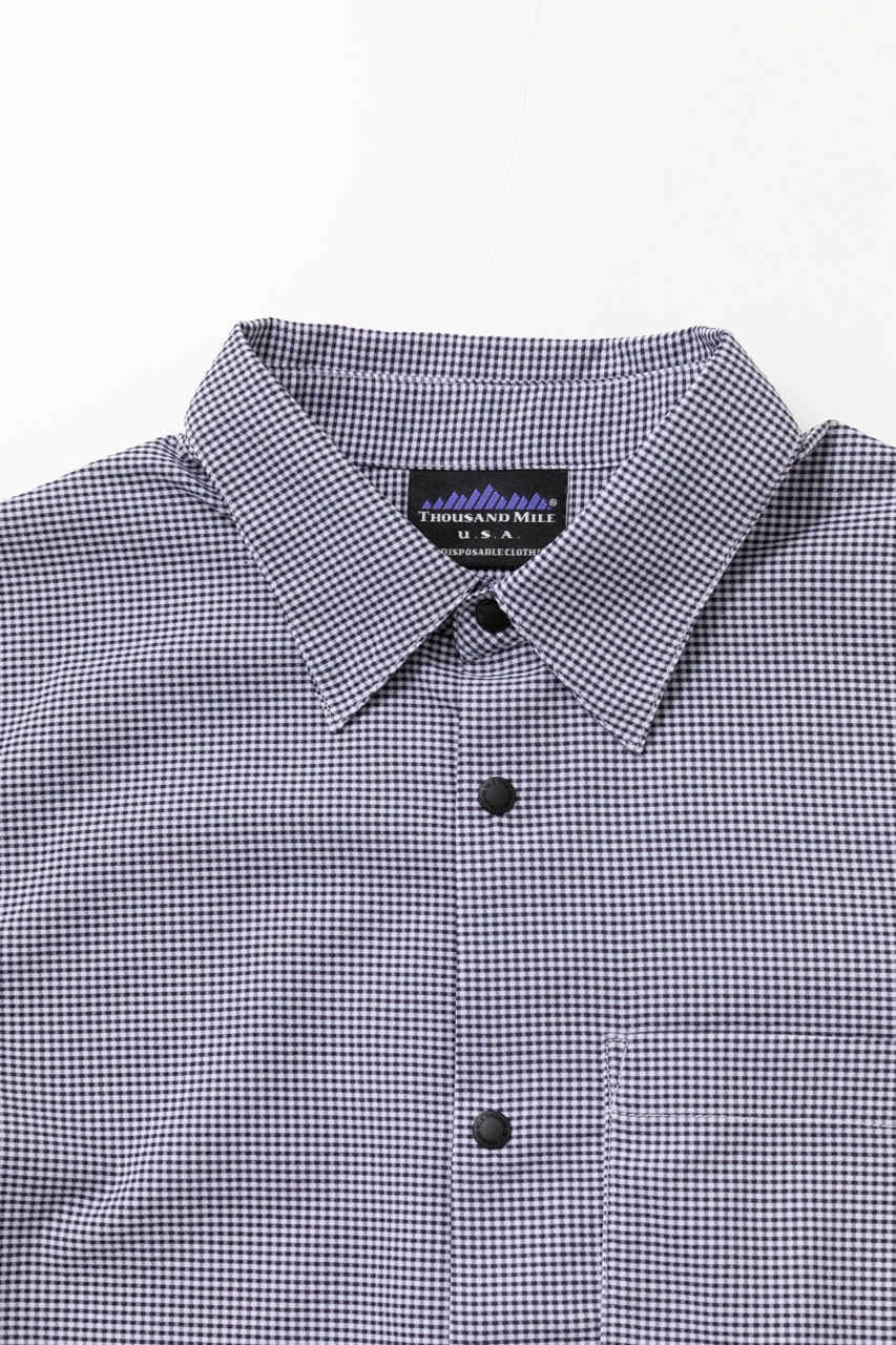 [L's]THREE QUARTER SLEEVE SHIRT HIGH AIR PERMEABILITY CHECK/スリークオータースリーブシャツ