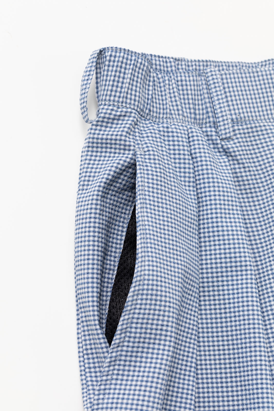 [L's]TUCK SHORT PANTS HIGH AIR PERMEABILITY CHECK/タックショートパンツ