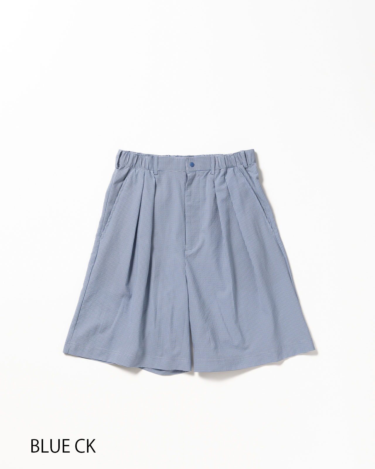 L's]TUCK SHORT PANTS HIGH AIR PERMEABILITY CHECK/タックショート