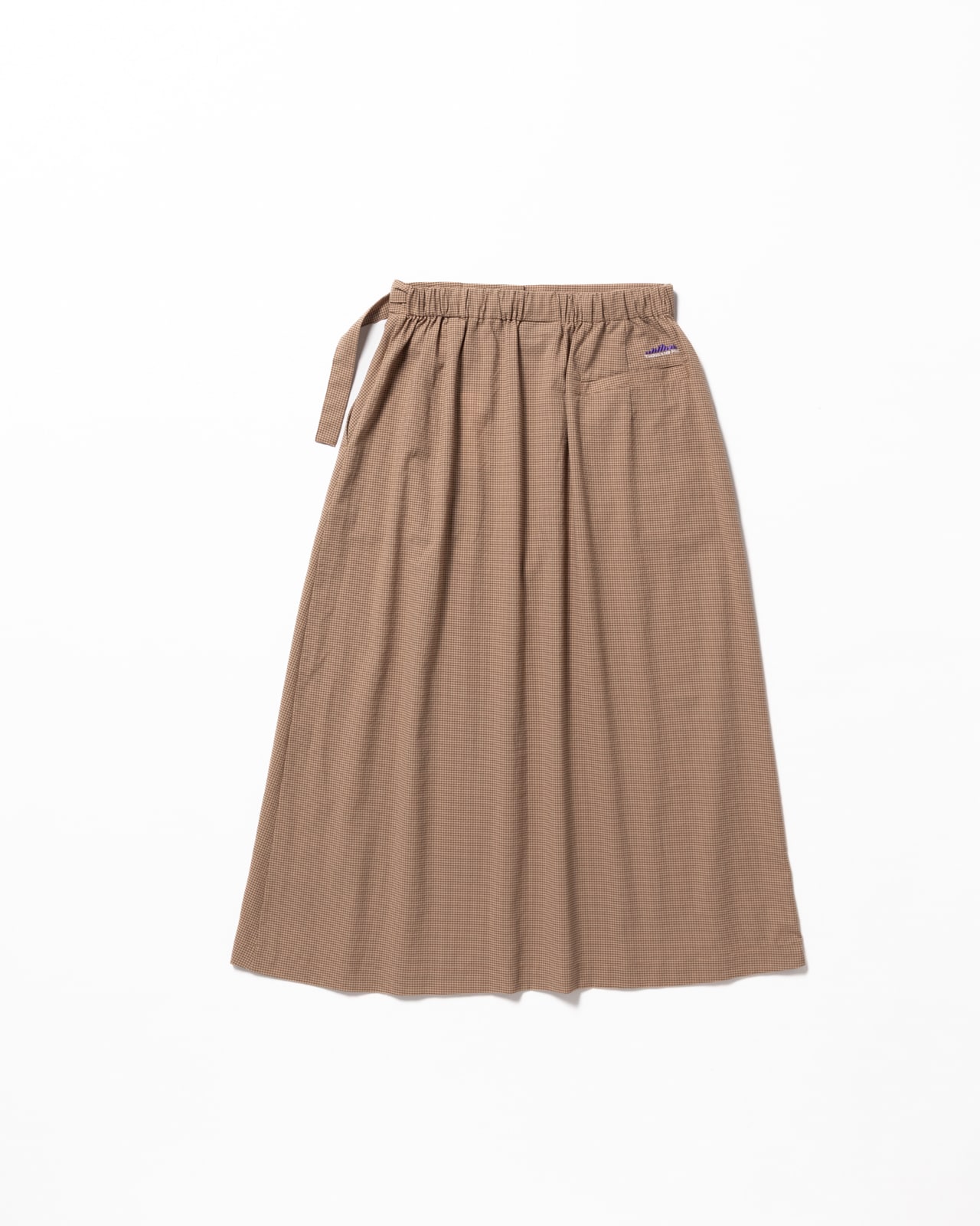 [L's]WRAPPED SKIRT HIGH AIR PERMEABILITY CHECK/ラップスカート