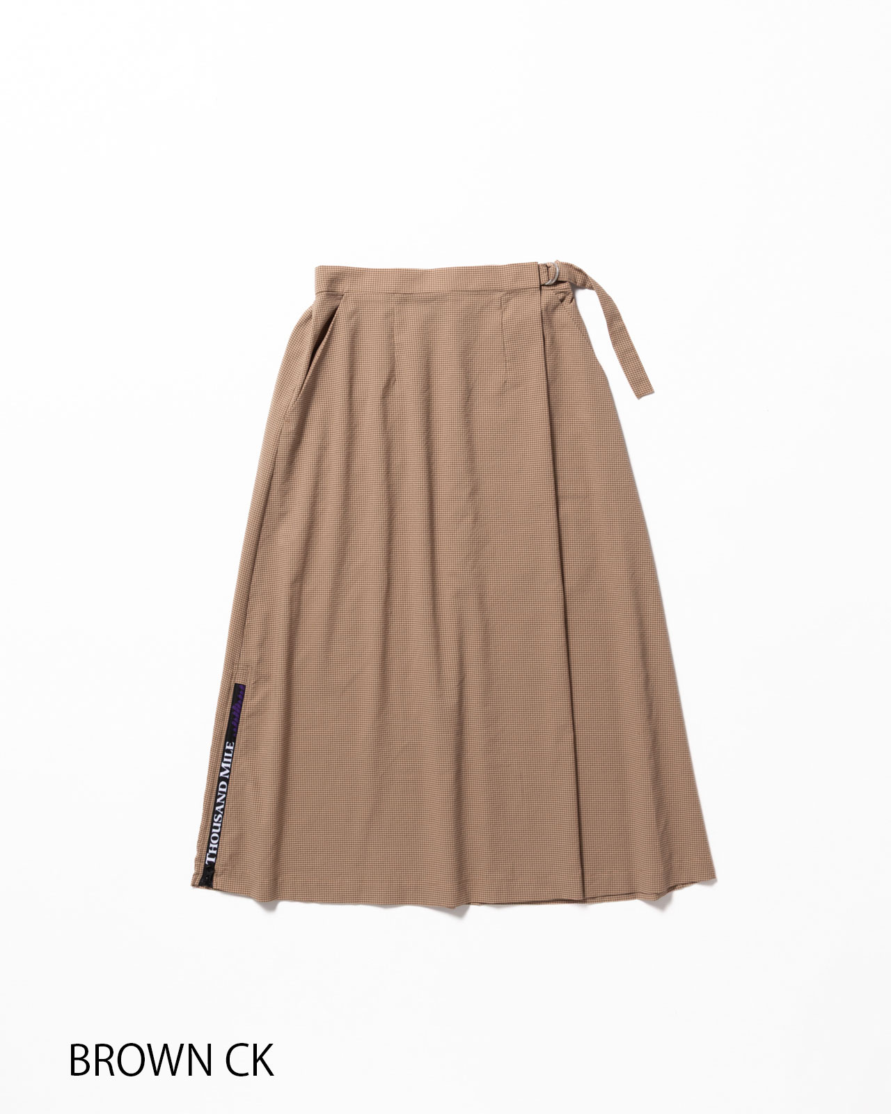 L's]WRAPPED SKIRT HIGH AIR PERMEABILITY CHECK/ラップスカート