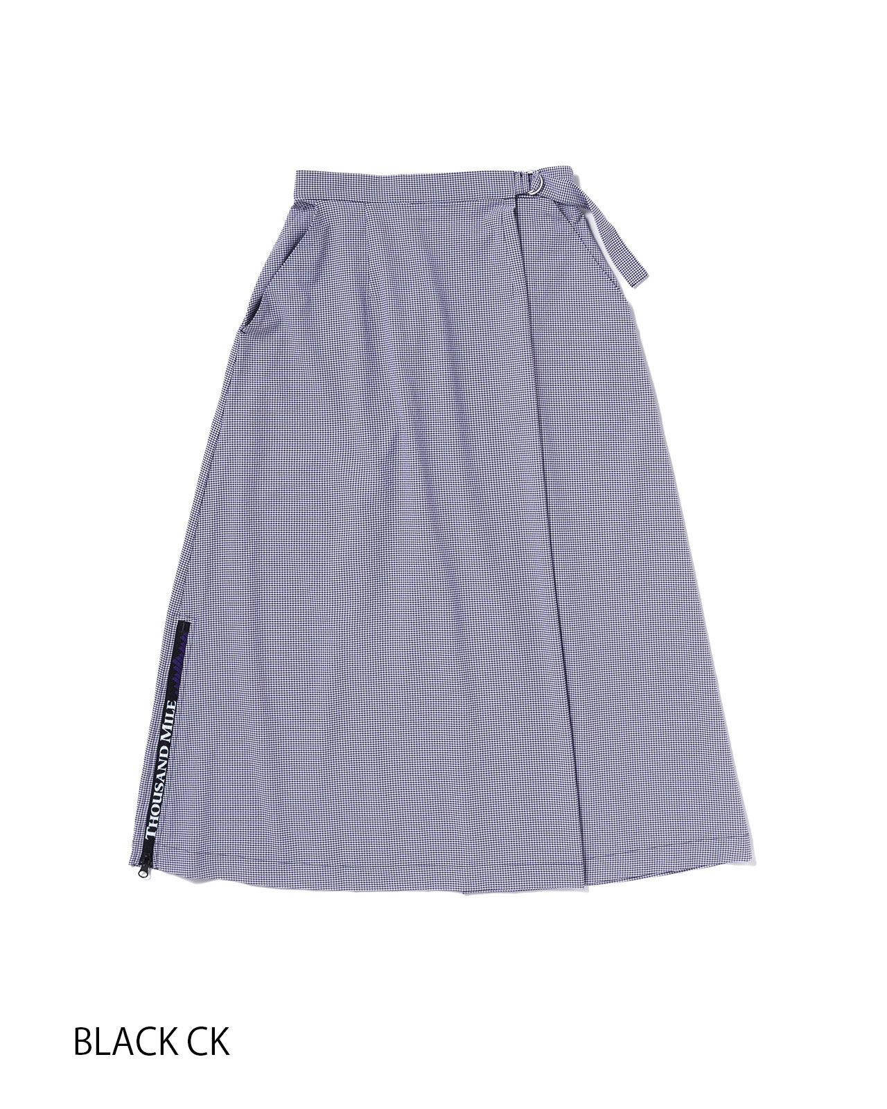 L's]WRAPPED SKIRT HIGH AIR PERMEABILITY CHECK/ラップスカート