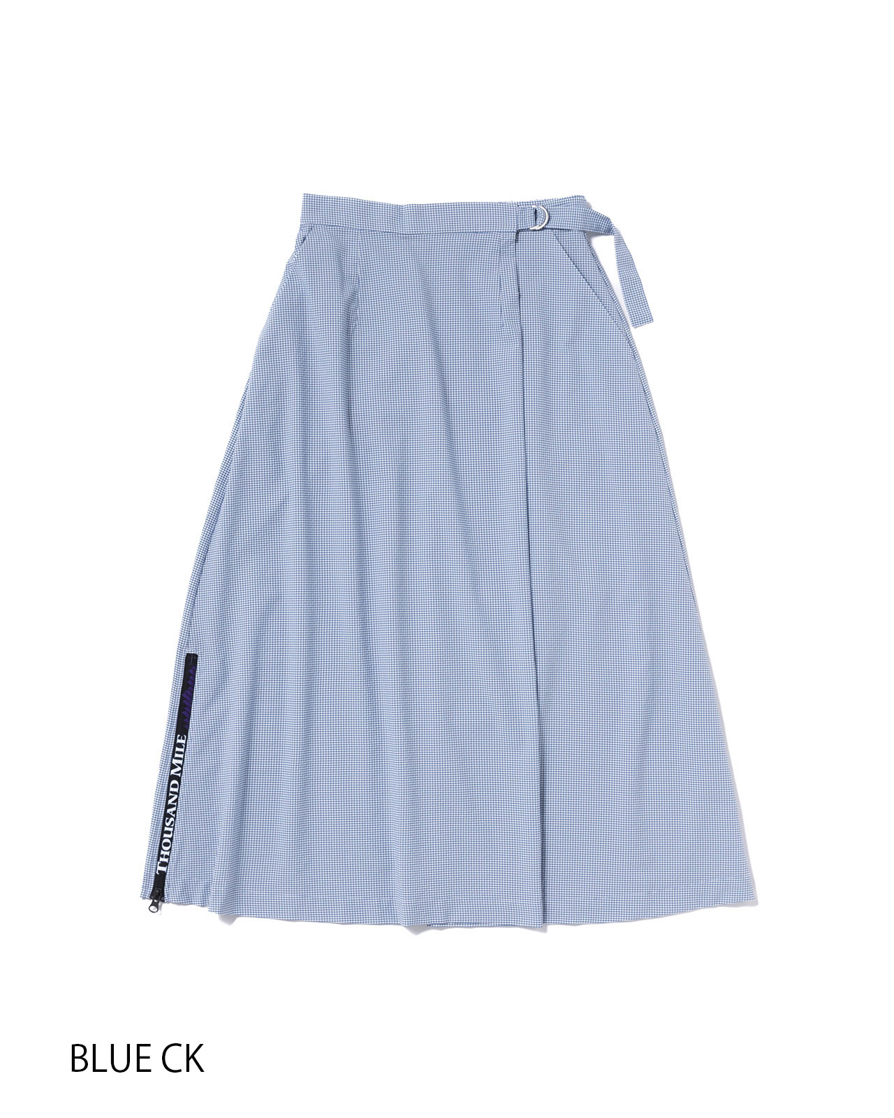 L's]WRAPPED SKIRT HIGH AIR PERMEABILITY CHECK/ラップスカート