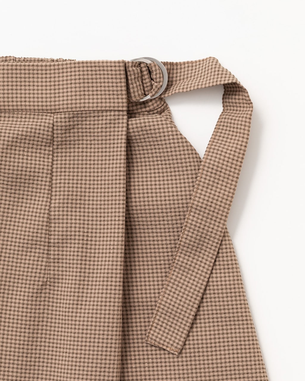 [L's]WRAPPED SKIRT HIGH AIR PERMEABILITY CHECK/ラップスカート