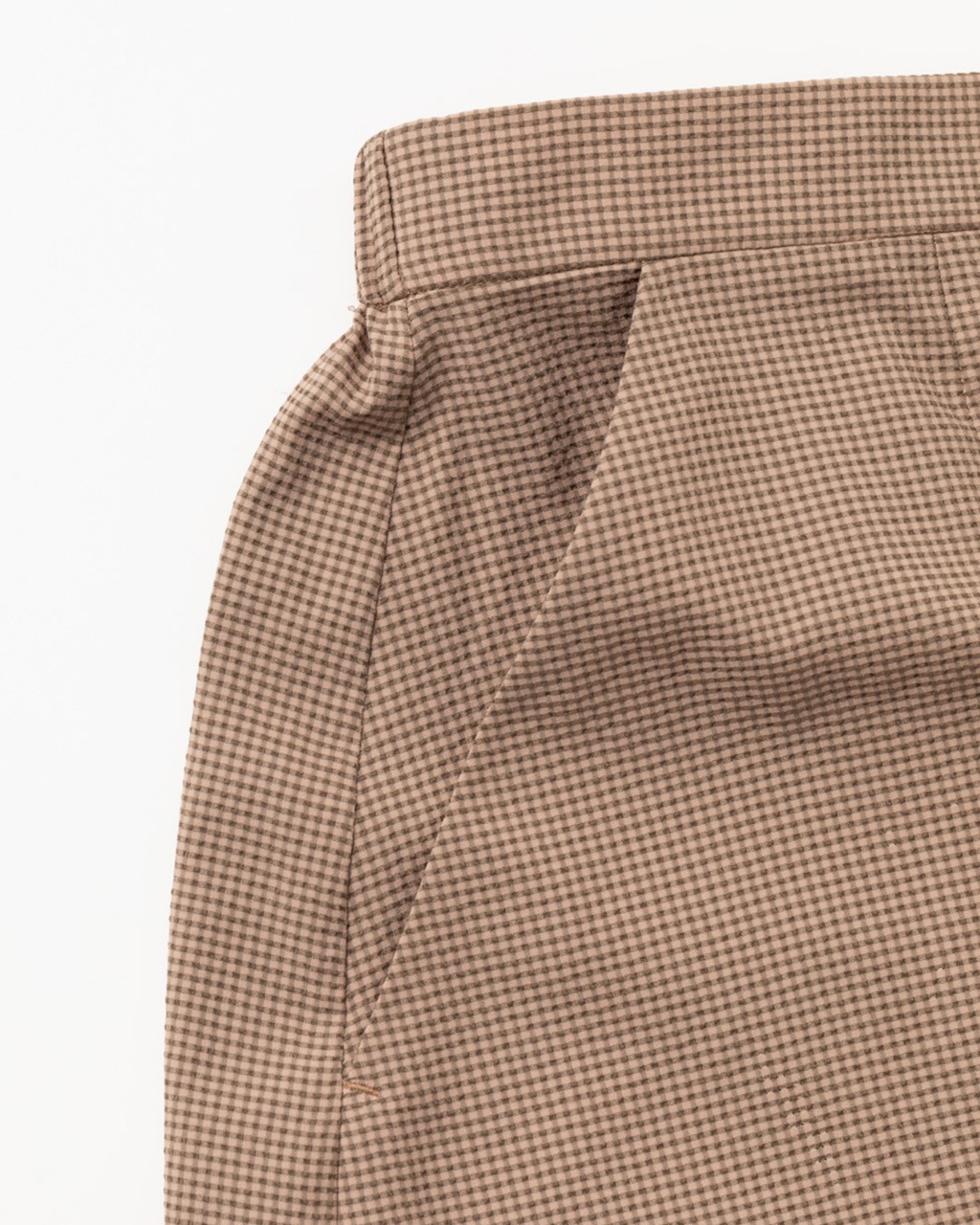 [L's]WRAPPED SKIRT HIGH AIR PERMEABILITY CHECK/ラップスカート