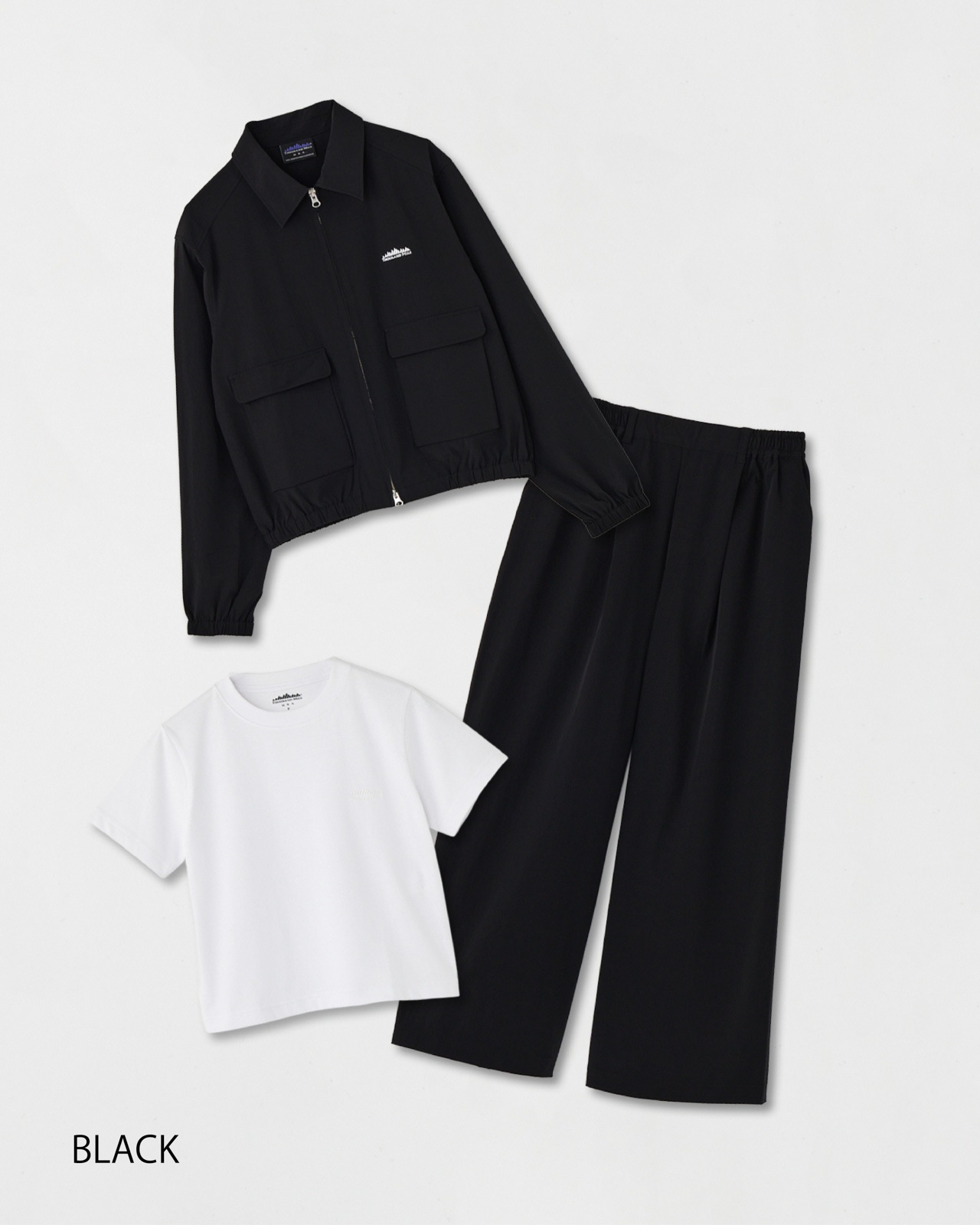 [L's]ジップブルゾン,Tシャツ,パンツ<3点セット>T/C JERSEY + NY/PU