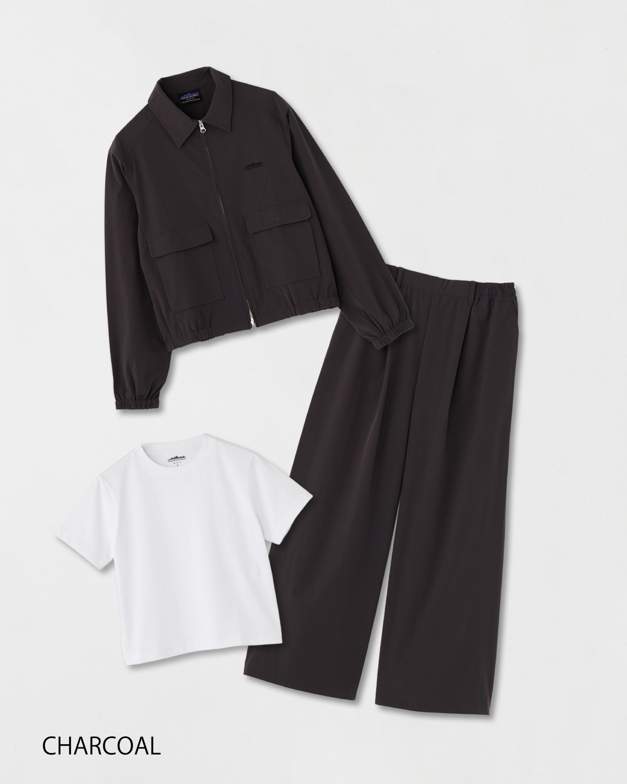 [L's]ジップブルゾン,Tシャツ,パンツ<3点セット>T/C JERSEY + NY/PU
