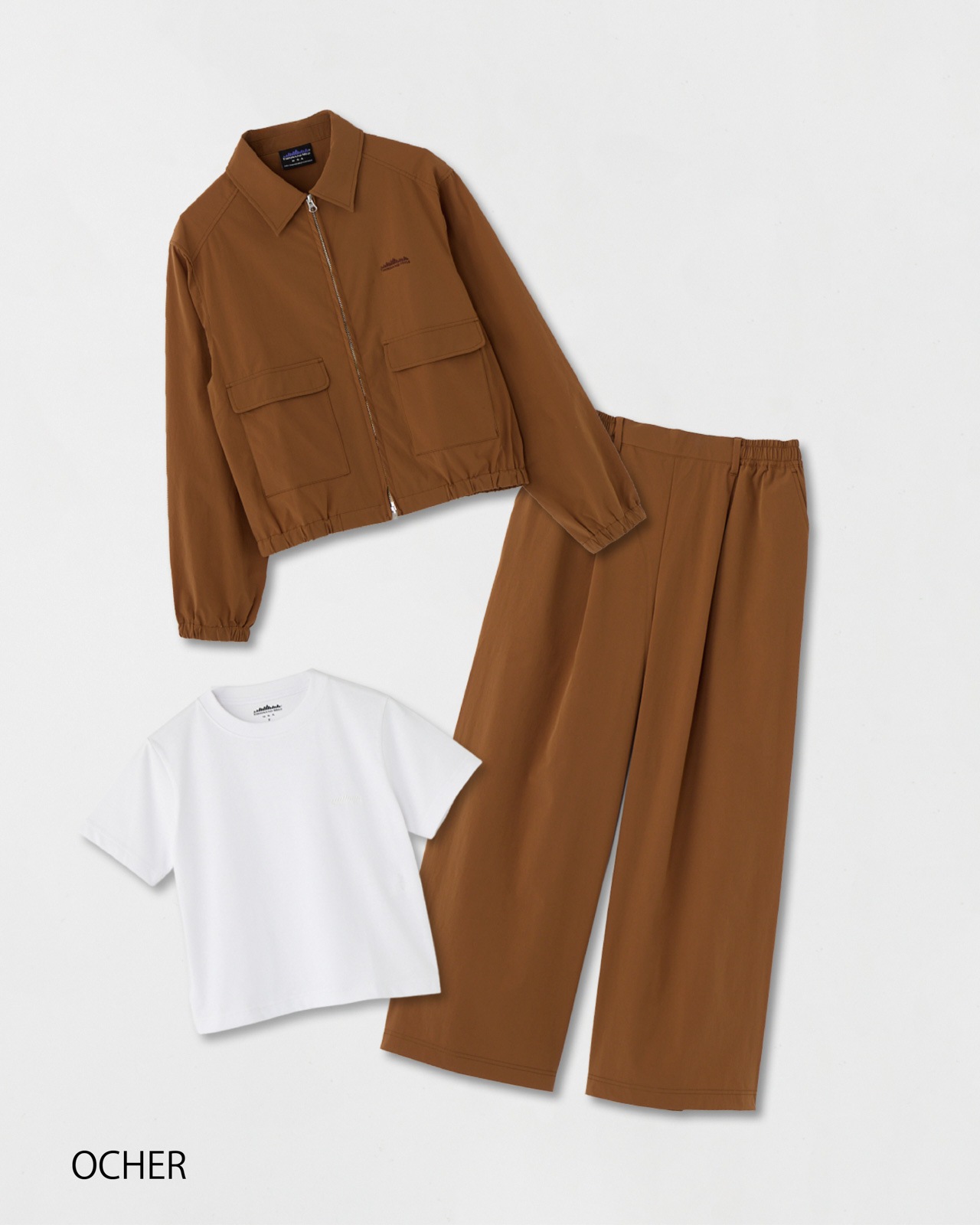 [L's]ジップブルゾン,Tシャツ,パンツ<3点セット>T/C JERSEY + NY/PU