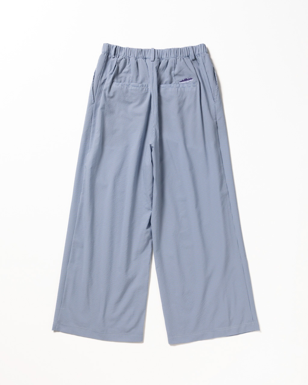 [L's]LONG WIDE PANTS HIGH AIR PERMEABILITY CHECK/ロングワイドパンツ