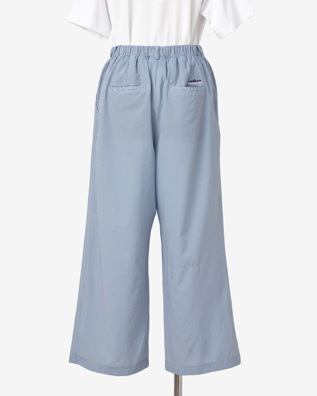 [L's]LONG WIDE PANTS HIGH AIR PERMEABILITY CHECK/ロングワイドパンツ