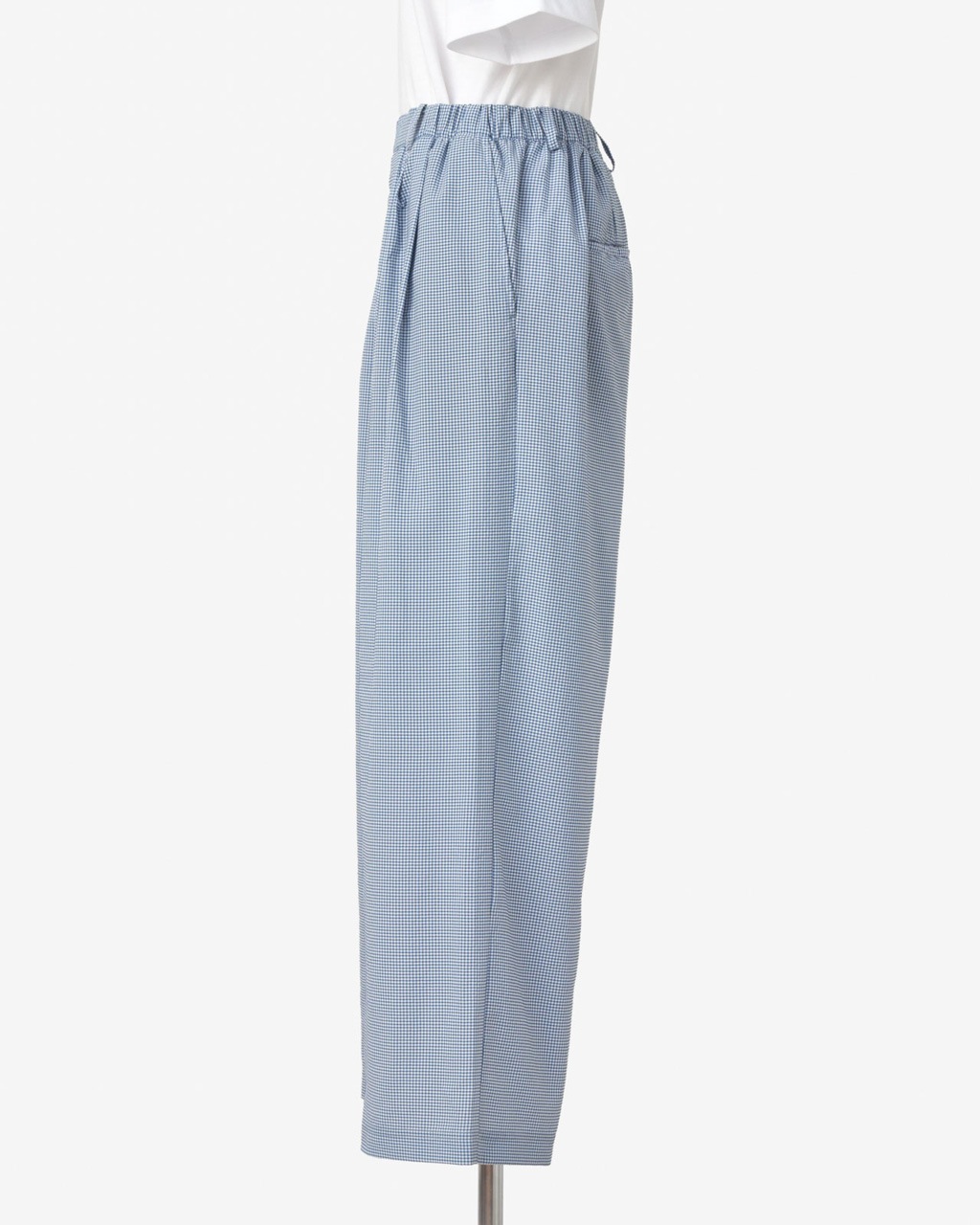 [L's]LONG WIDE PANTS HIGH AIR PERMEABILITY CHECK/ロングワイドパンツ
