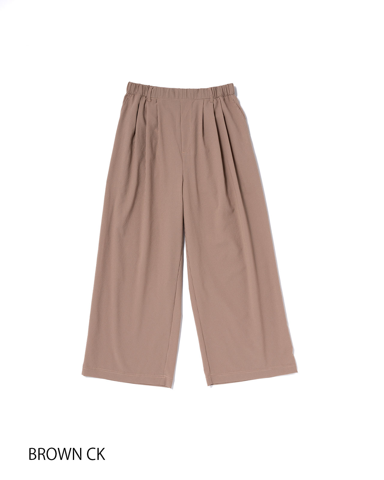 L's]LONG WIDE PANTS HIGH AIR PERMEABILITY CHECK/ロングワイドパンツ