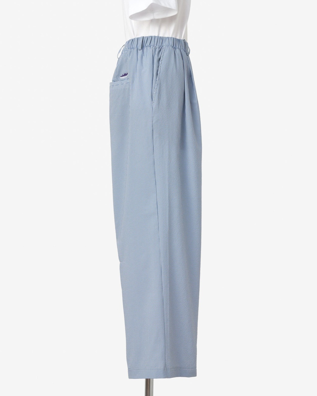 [L's]LONG WIDE PANTS HIGH AIR PERMEABILITY CHECK/ロングワイドパンツ