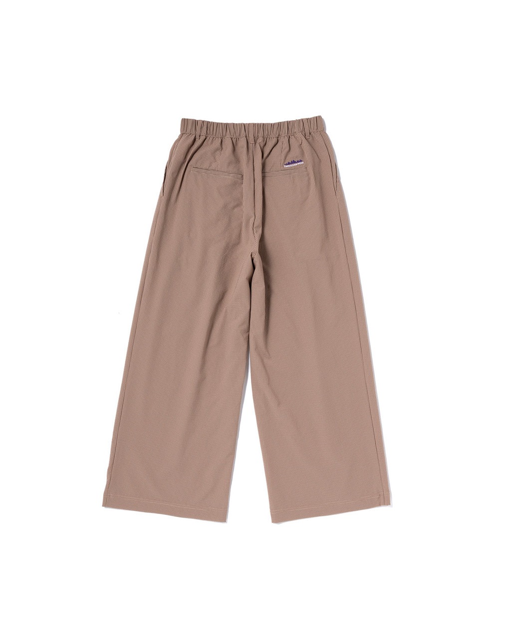 L's]LONG WIDE PANTS HIGH AIR PERMEABILITY CHECK/ロングワイドパンツ