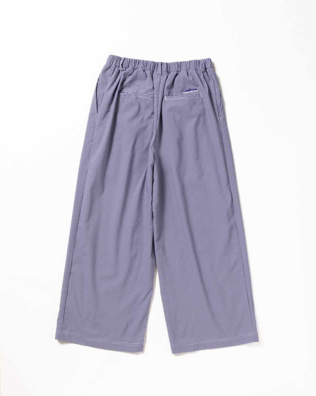 [L's]LONG WIDE PANTS HIGH AIR PERMEABILITY CHECK/ロングワイドパンツ