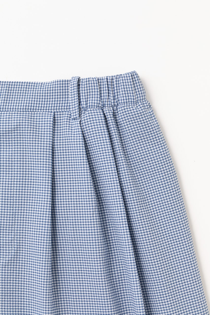 [L's]LONG WIDE PANTS HIGH AIR PERMEABILITY CHECK/ロングワイドパンツ