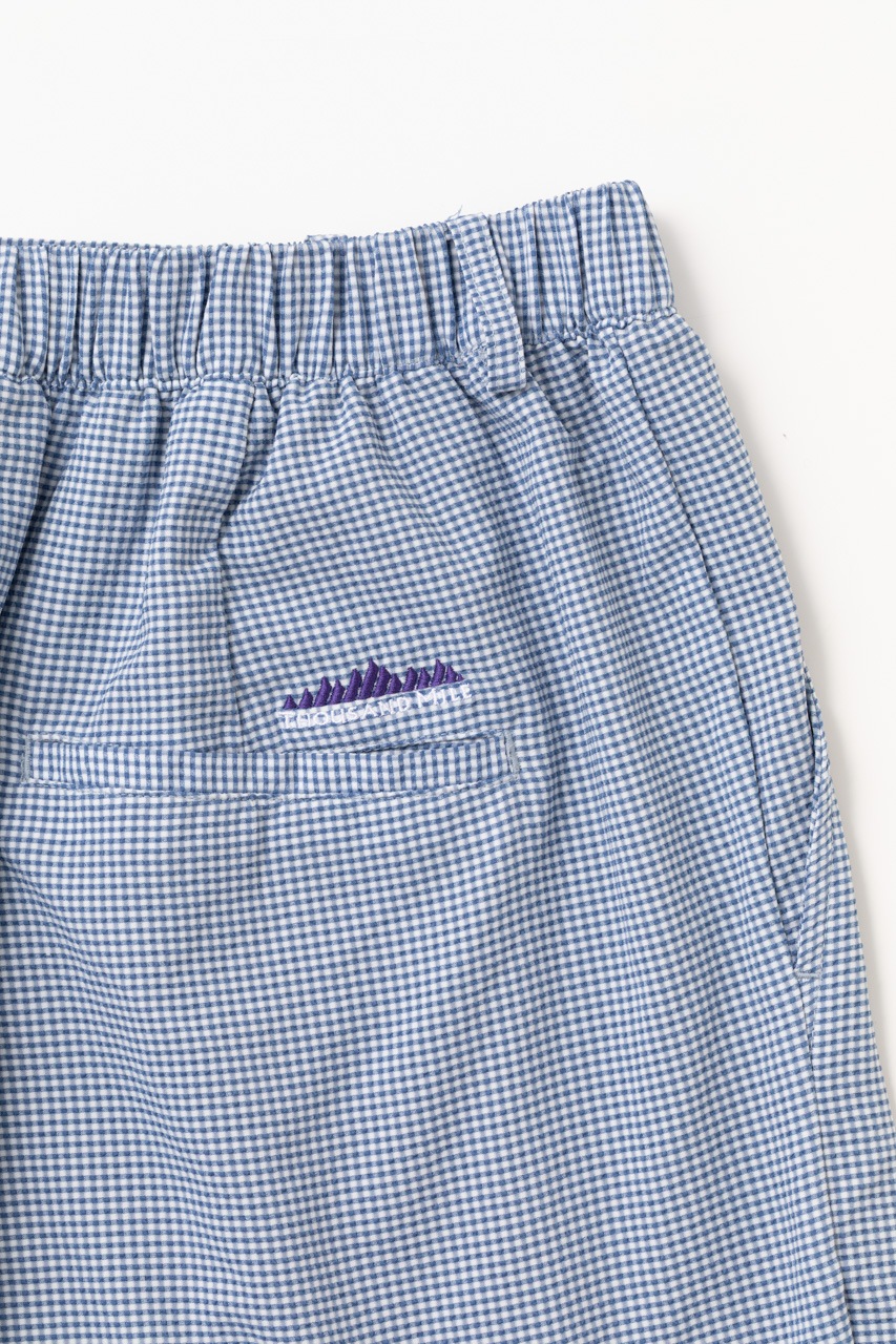[L's]LONG WIDE PANTS HIGH AIR PERMEABILITY CHECK/ロングワイドパンツ
