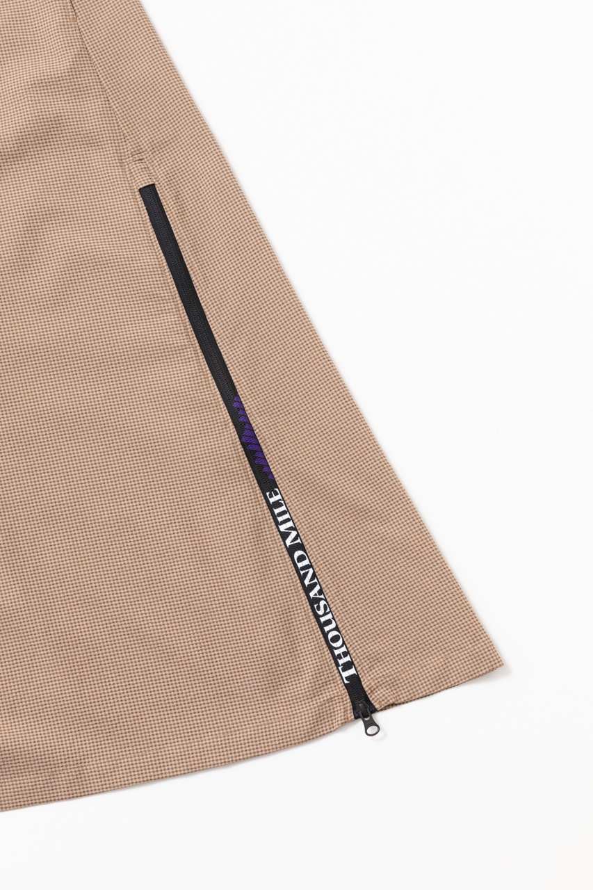 [L's]FRENCH SLEEVE OP HIGH AIR PERMEABILITY CHECK/フレンチスリーブ ワンピース