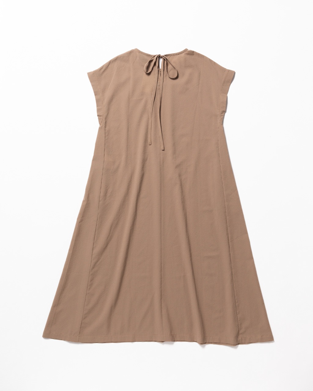 [L's]FRENCH SLEEVE OP HIGH AIR PERMEABILITY CHECK/フレンチスリーブ ワンピース