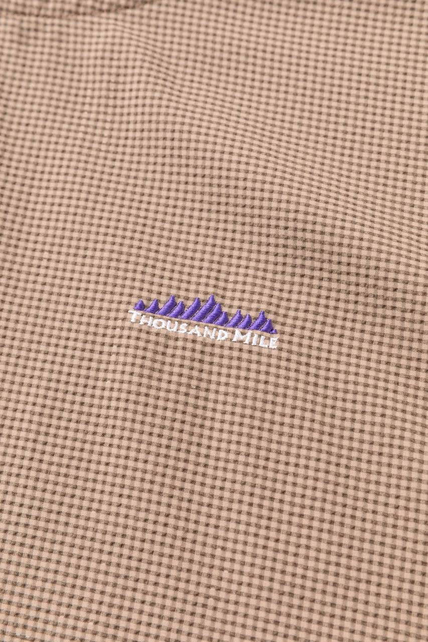 [L's]FRENCH SLEEVE OP HIGH AIR PERMEABILITY CHECK/フレンチスリーブ ワンピース