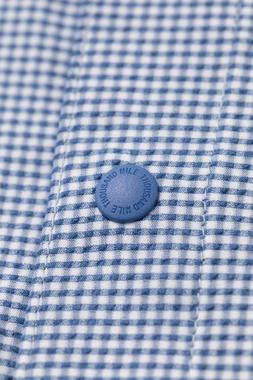 [L's]SHORT SLEEVE SNAP OP HIGH AIR PERMEABILITY CHECK/ショートスリーブスナップワンピース