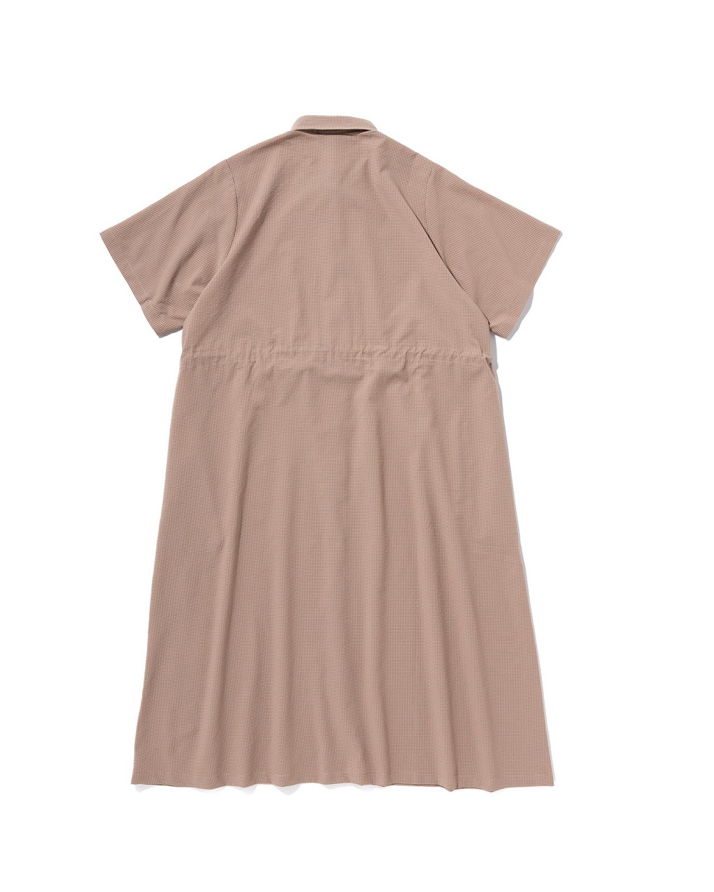 [L's]SHORT SLEEVE SNAP OP HIGH AIR PERMEABILITY CHECK/ショートスリーブスナップワンピース