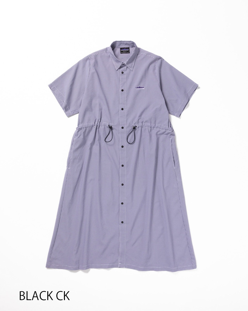 L's]SHORT SLEEVE SNAP OP HIGH AIR PERMEABILITY CHECK/ショート