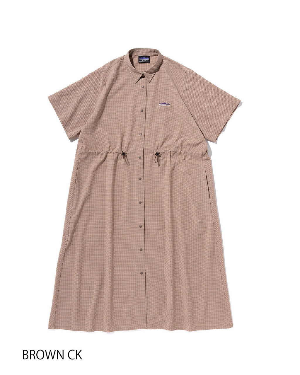 L's]SHORT SLEEVE SNAP OP HIGH AIR PERMEABILITY CHECK/ショート