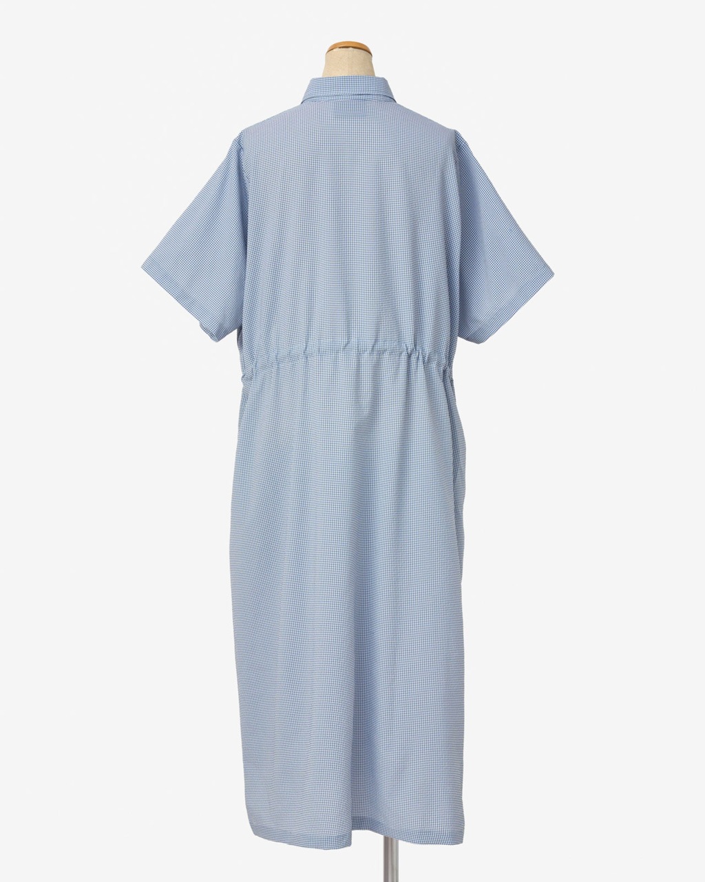 [L's]SHORT SLEEVE SNAP OP HIGH AIR PERMEABILITY CHECK/ショートスリーブスナップワンピース