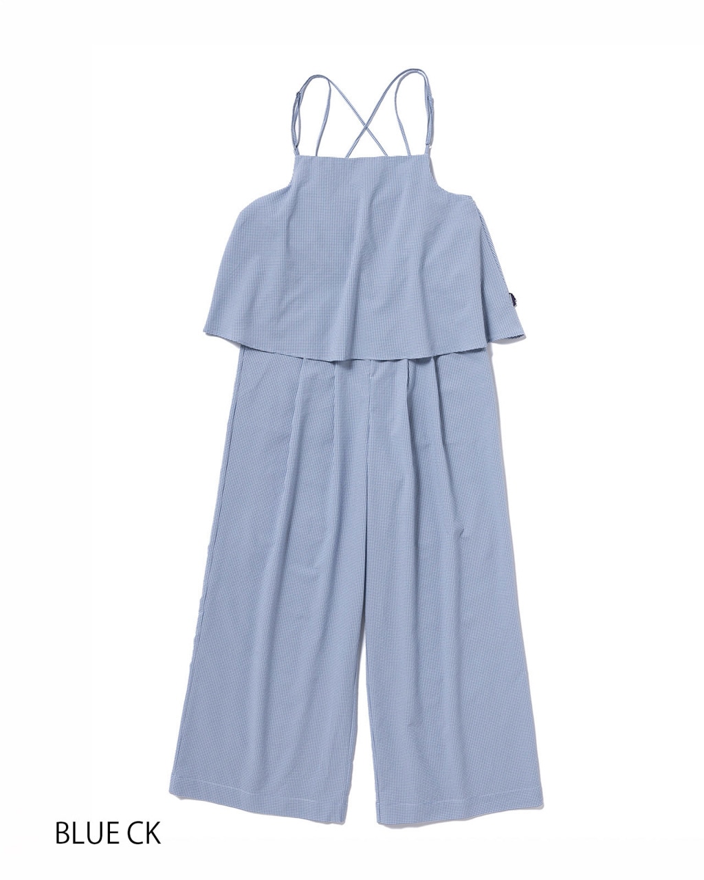 [L's]CAMISOLE SALOPETTE HIGH AIR PERMEABILITY CHECK/キャミソールサロペット