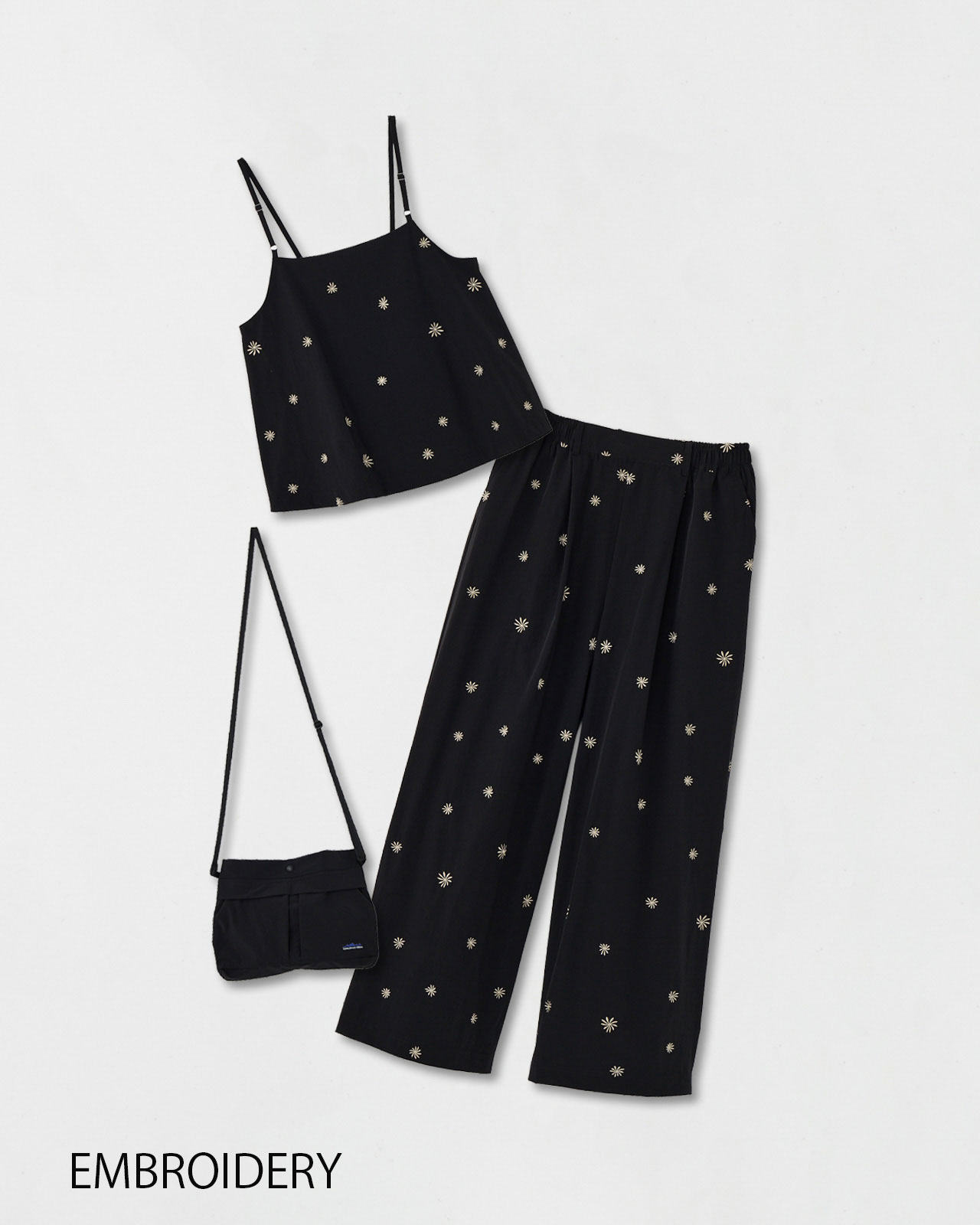 [L's]キャミソール&パンツ セットアップ プリント<3点セット>NY/PU PRINT