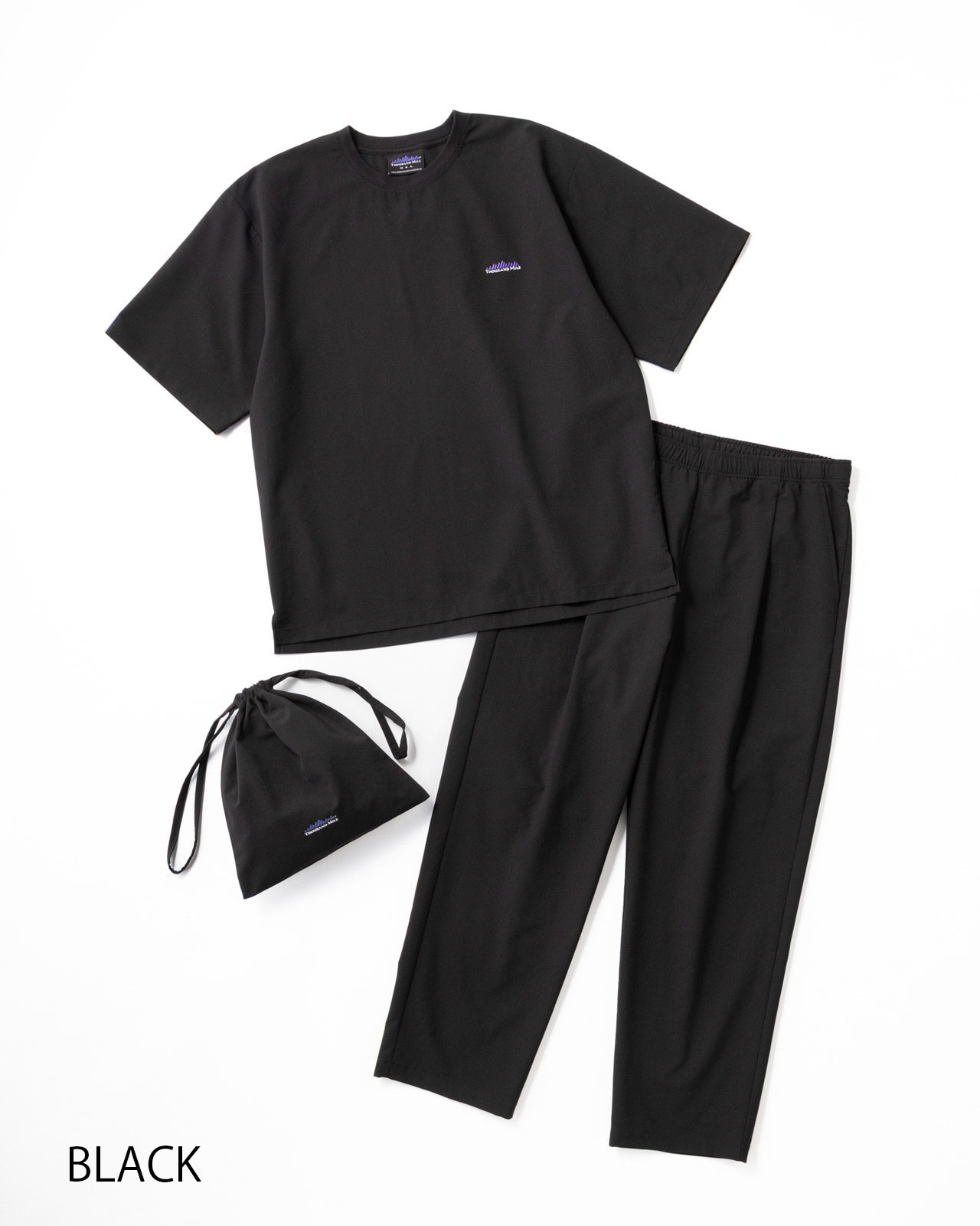 M's]SHORT SLEEVE T-SHIRT & LONG PANTS SET HIGH AIR PERMEABILITY