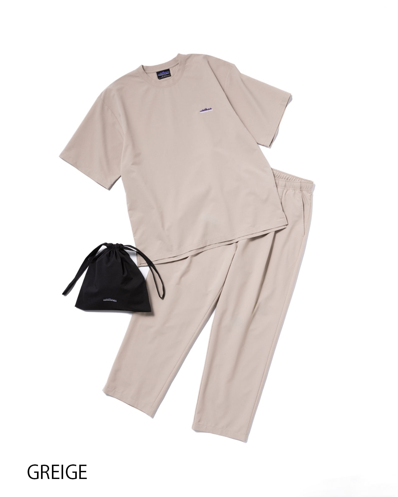 M's]SHORT SLEEVE T-SHIRT & LONG PANTS SET HIGH AIR PERMEABILITY