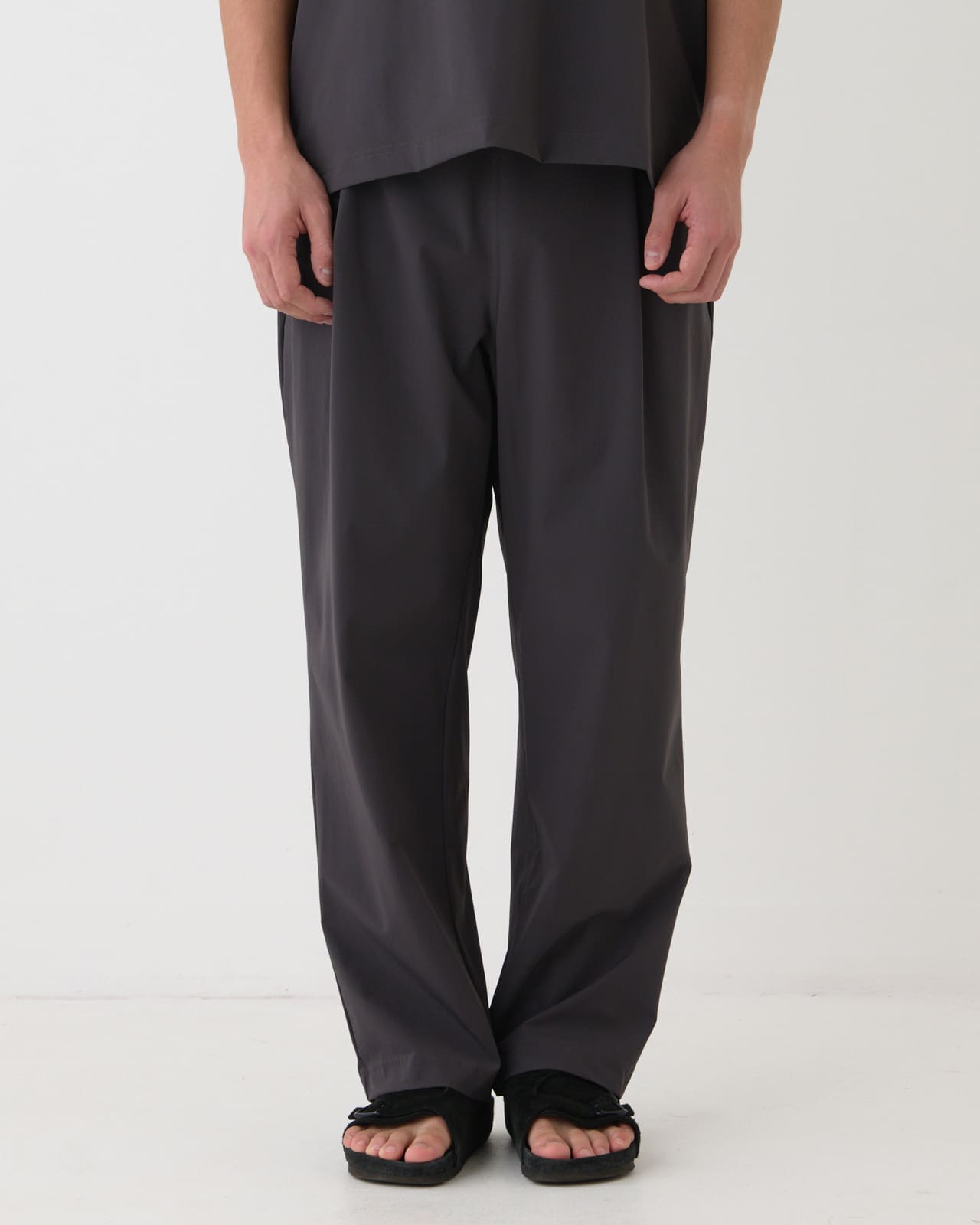 【M's】SHORT SLEEVE T-SHIRT & LONG PANTS SET NYLON・POLYURETHANE/ショートスリーブ Tシャツ＆ロングパンツ セット ナイロン・ポリウレタン