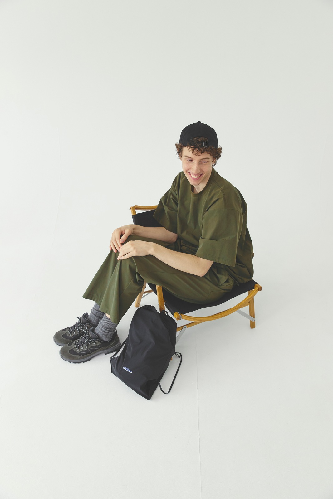 【M's】SHORT SLEEVE T-SHIRT & LONG PANTS SET NYLON・POLYURETHANE/ショートスリーブ Tシャツ＆ロングパンツ セット ナイロン・ポリウレタン