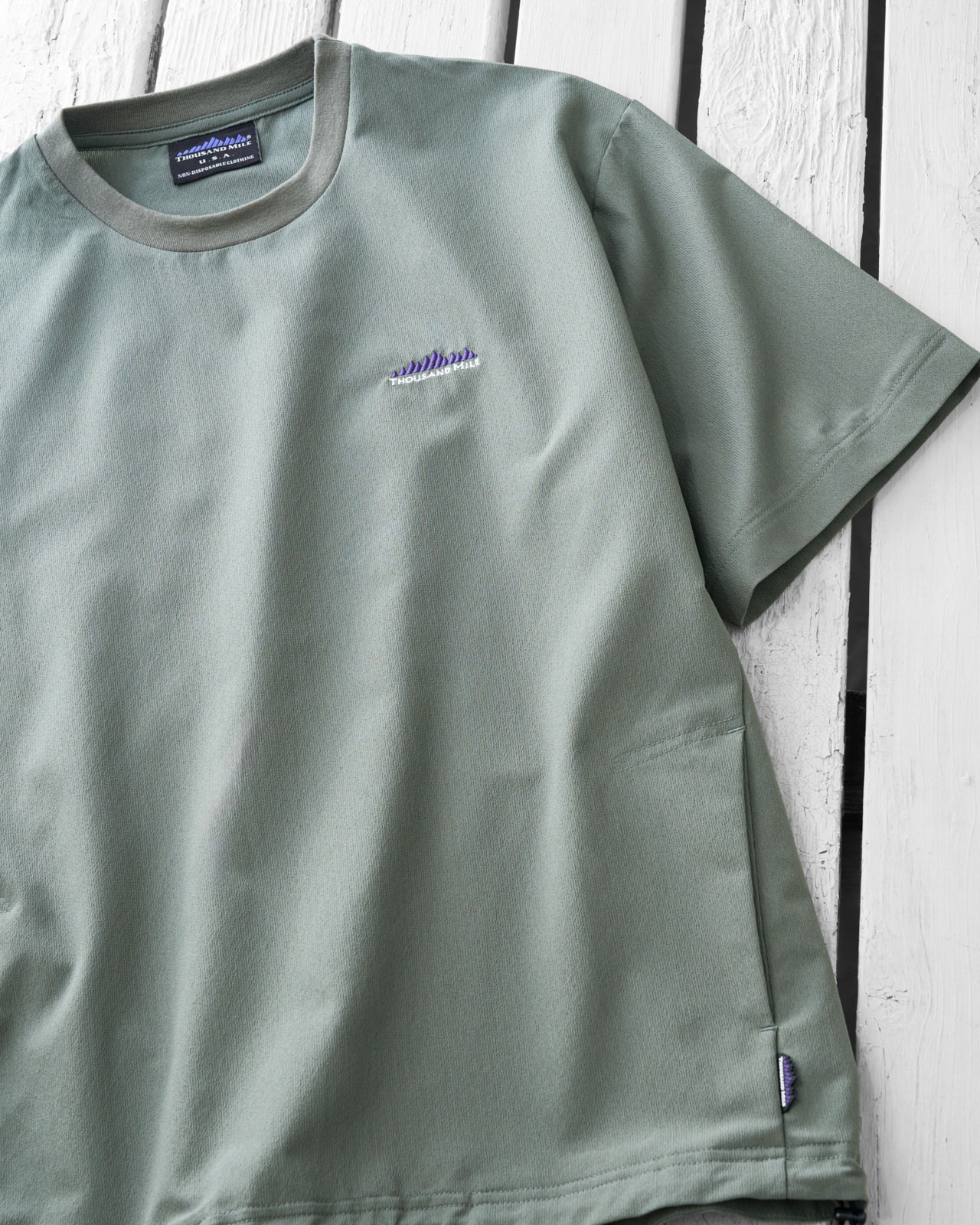 [UNISEX]SHORT SLEEVE DRAWCOAD T-SHIRT HIGH AIR PERMEABILITY/ショートスリーブドローコードTシャツ