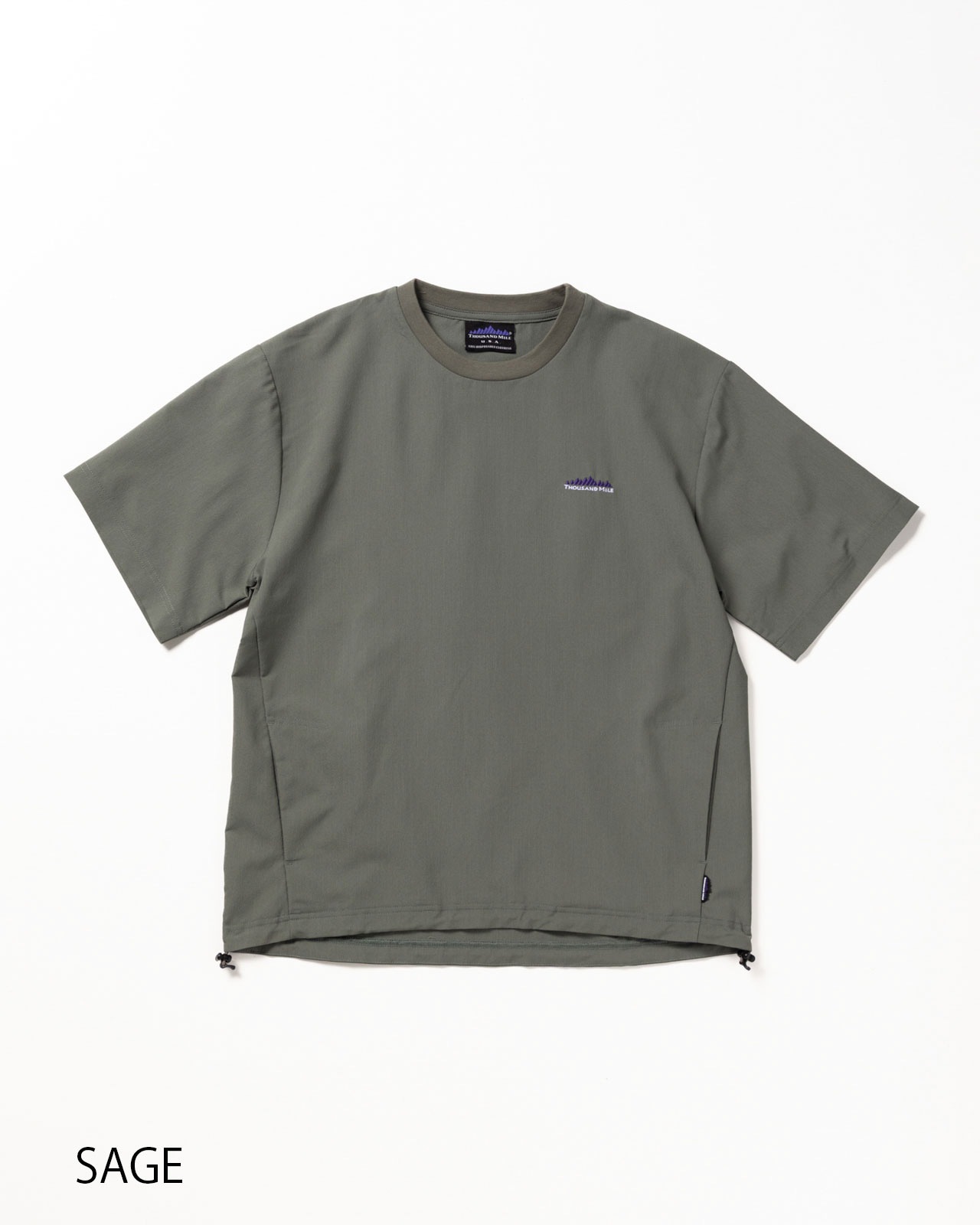 [UNISEX]SHORT SLEEVE DRAWCOAD T-SHIRT HIGH AIR PERMEABILITY/ショートスリーブドローコードTシャツ