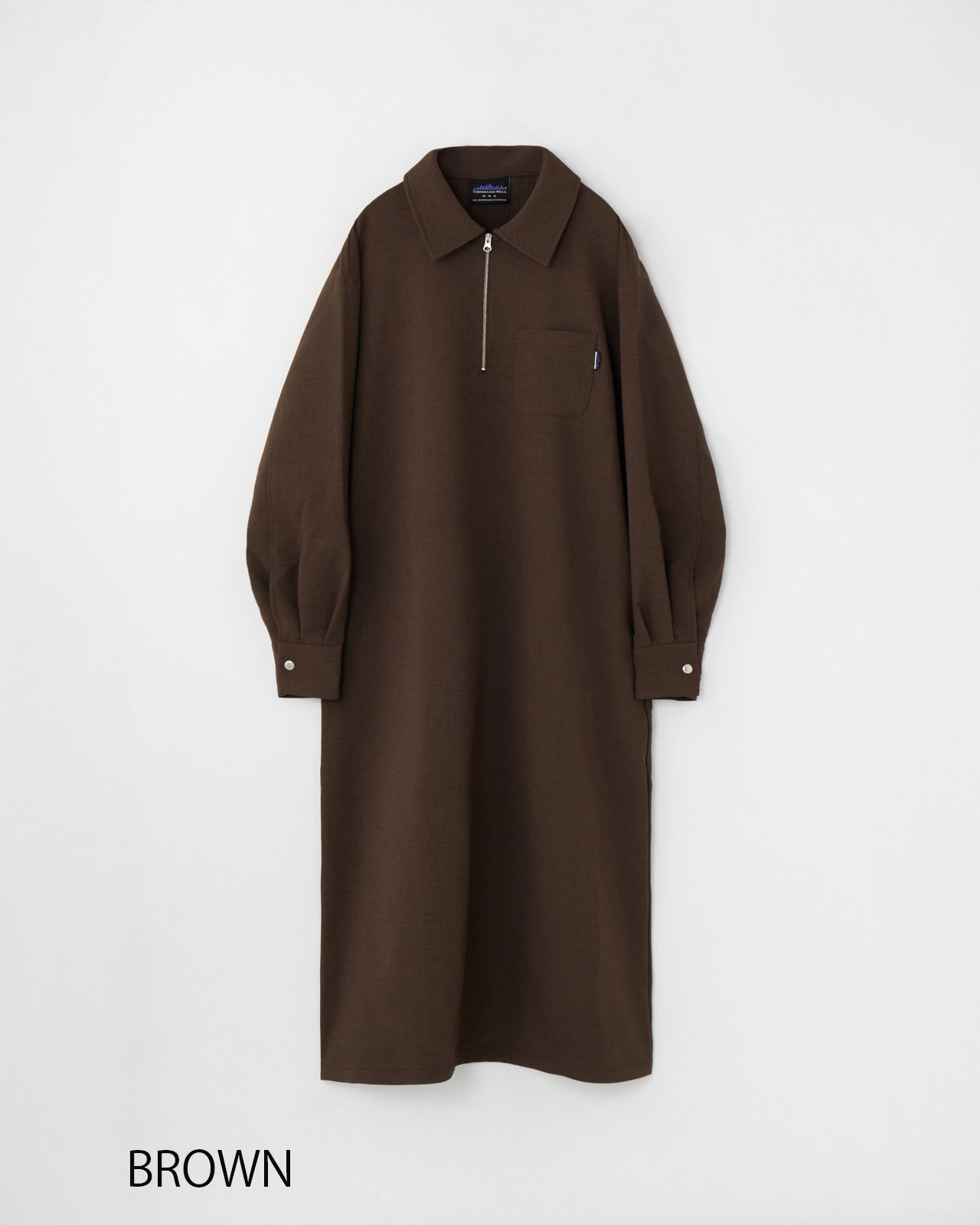 [L's]ハーフジップ ワンピース<防シワ、ストレッチ、保温性>