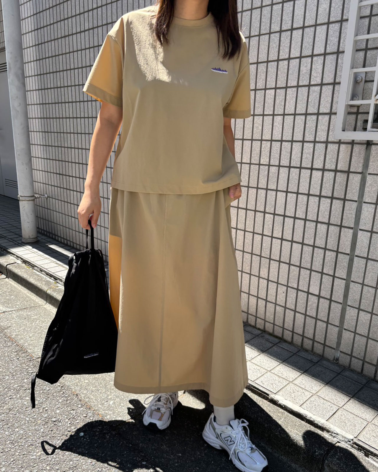 【L's】SHORT SLEEVE T-SHIRT & SKIRT SET NYLON・POLYURETHANE/ショートスリーブＴシャツ＆スカートセット ナイロン・ポリウレタン