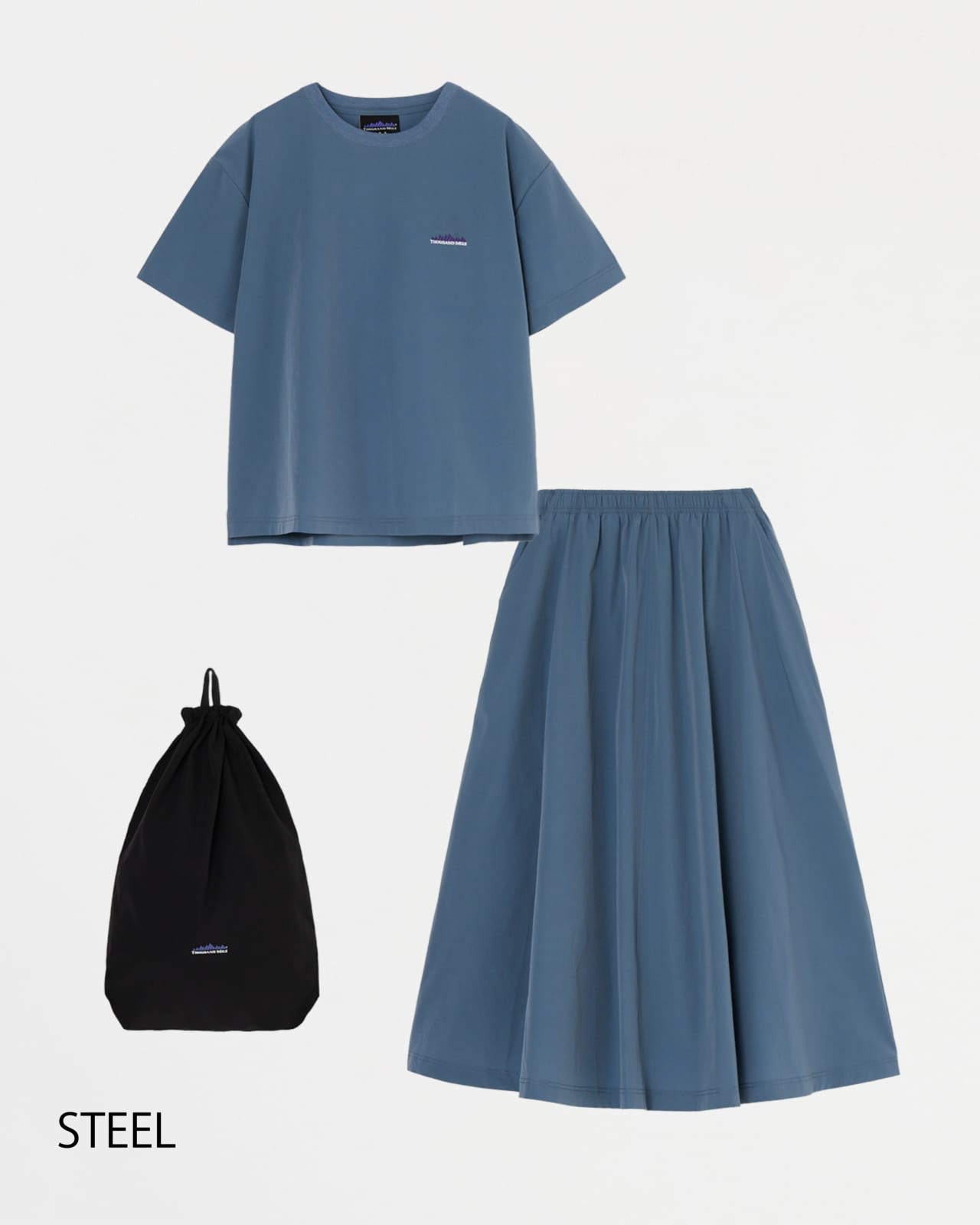 【L's】SHORT SLEEVE T-SHIRT & SKIRT SET NYLON・POLYURETHANE/ショートスリーブＴシャツ＆スカートセット ナイロン・ポリウレタン