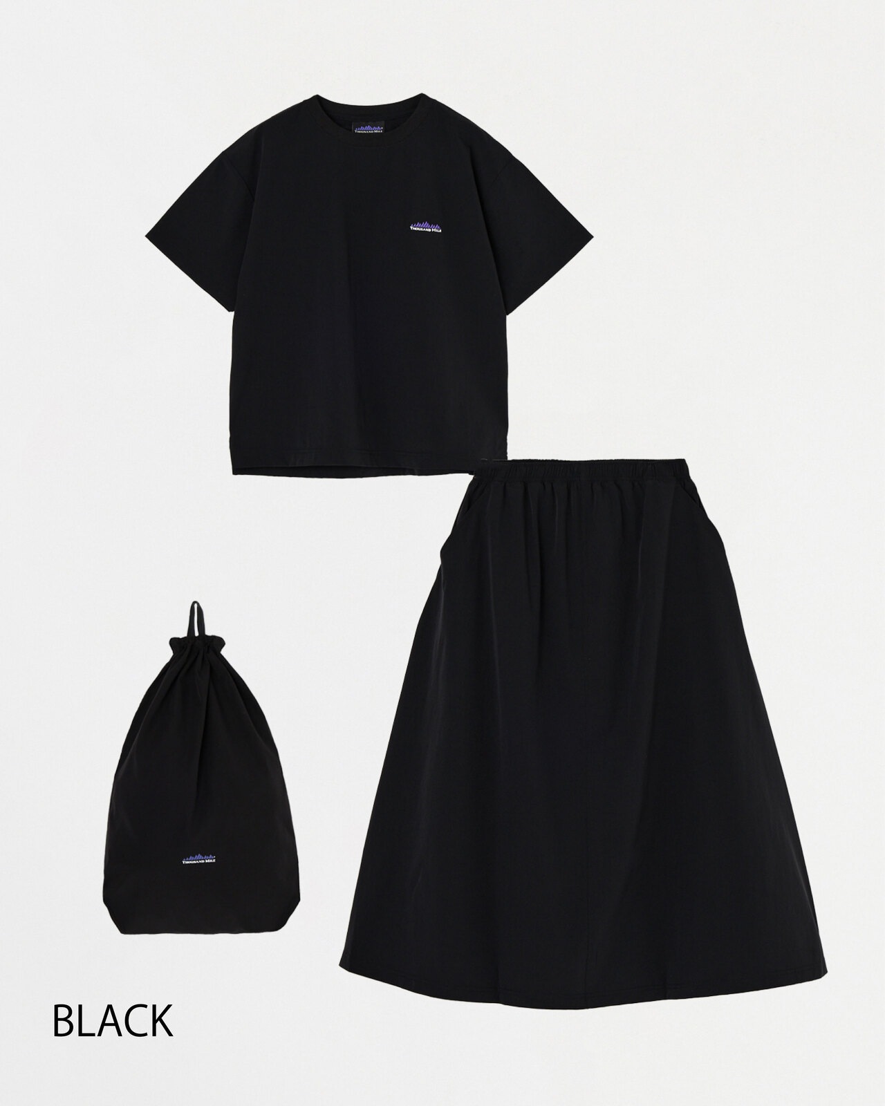 【L's】SHORT SLEEVE T-SHIRT & SKIRT SET NYLON・POLYURETHANE/ショートスリーブＴシャツ＆スカートセット ナイロン・ポリウレタン