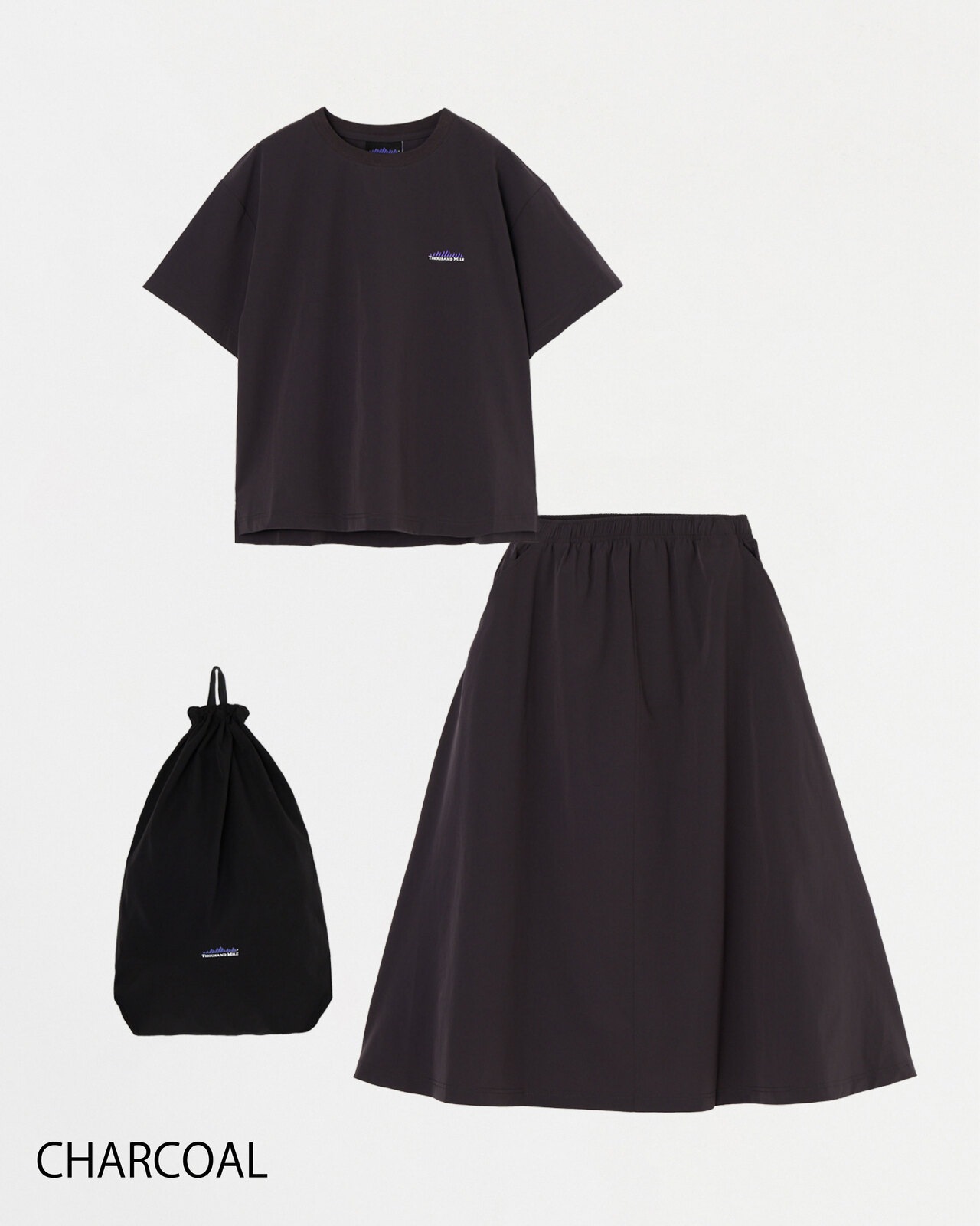【L's】SHORT SLEEVE T-SHIRT & SKIRT SET NYLON・POLYURETHANE/ショートスリーブＴシャツ＆スカートセット ナイロン・ポリウレタン