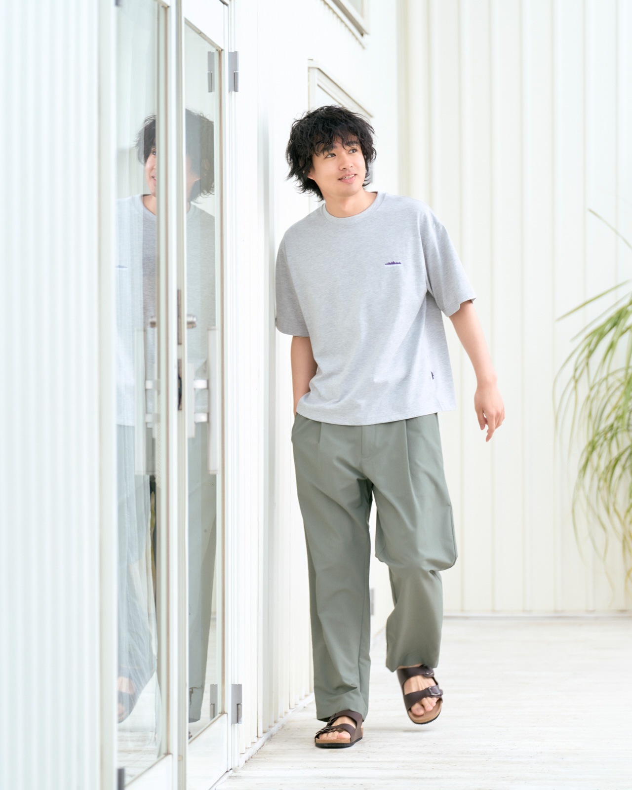 [M's]TUCK LONG PANTS HIGH AIR PERMEABILITY/タックロングパンツ