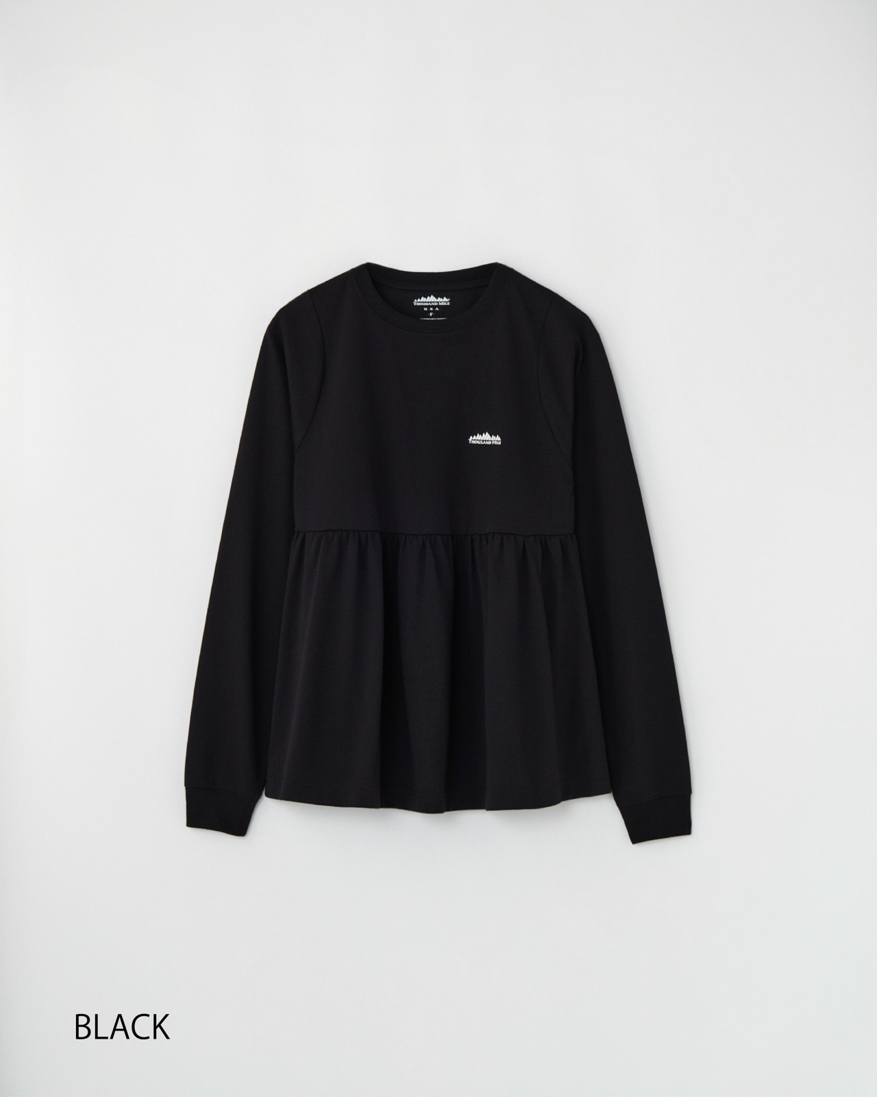 [L's]ウエストギャザー ロングスリーブTシャツ T/C JERSEY