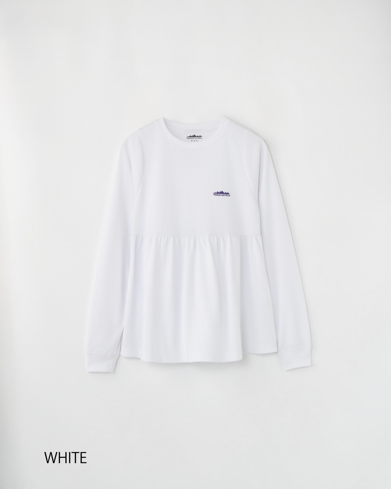 [L's]ウエストギャザー ロングスリーブTシャツ T/C JERSEY