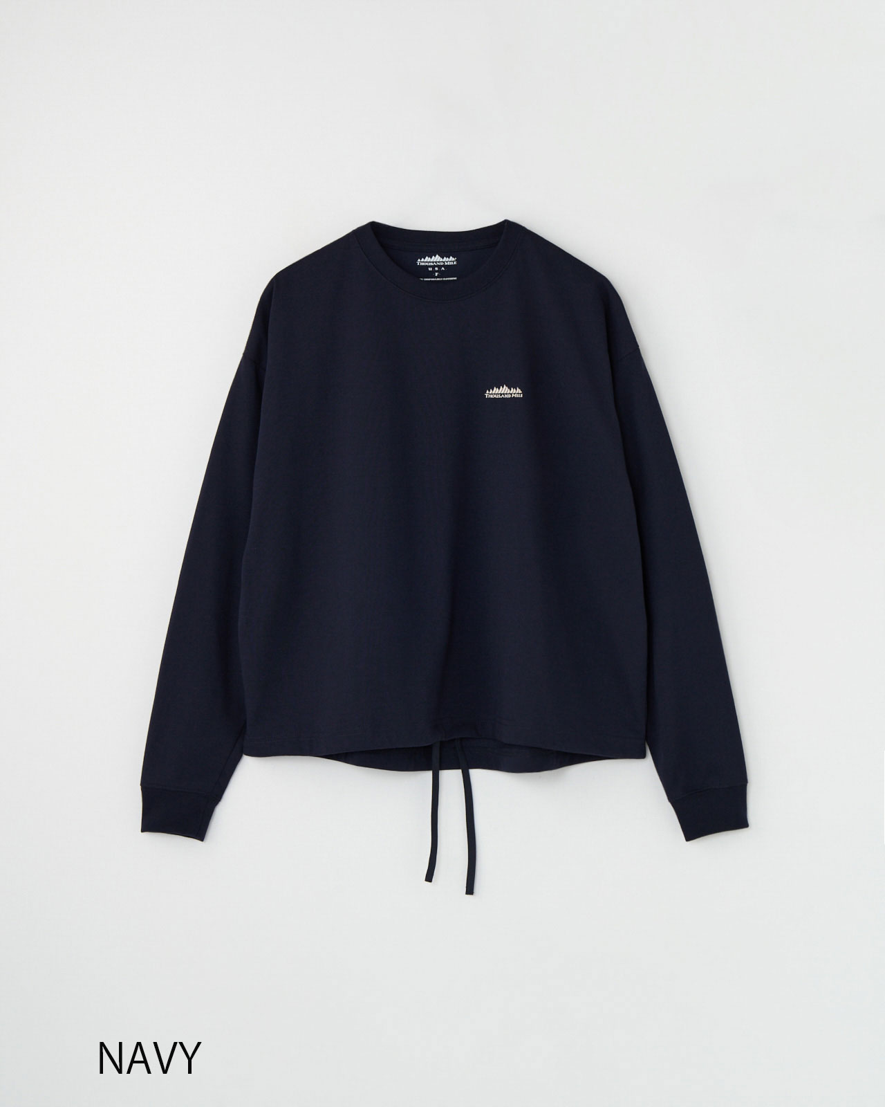 [L's]裾ギャザー ロングスリーブTシャツ T/C JERSEY